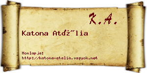 Katona Atália névjegykártya
